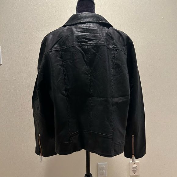 NWT 2X BLANKNYC Faux Leather Jacket Black - Picture 7 of 10
